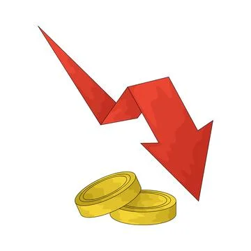 Decline Arrow Down illustration Stock Illustration
