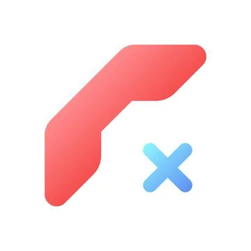 Decline call pixel perfect flat gradient color ui icon イラスト素材