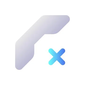 Decline call pixel perfect flat gradient two-color ui icon 스톡 일러스트