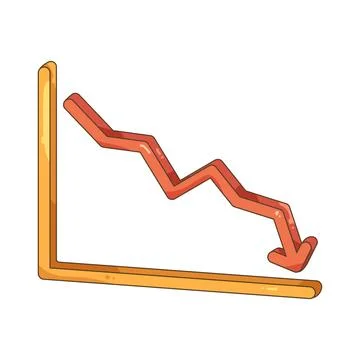 Decline chart Ilustración de archivo