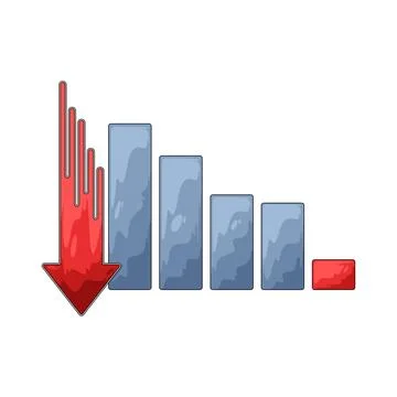 Decline chart illustration Stock Illustration