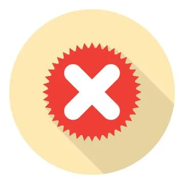 Decline Cross Sign Stock Illustration
