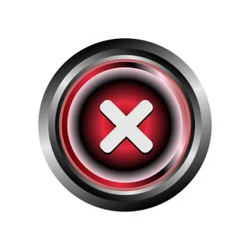 Decline deny reject icon button Stock Illustration