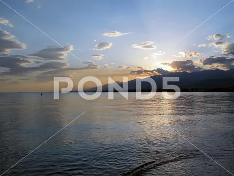 Decline on the lake Issyk Kul Stock Photos