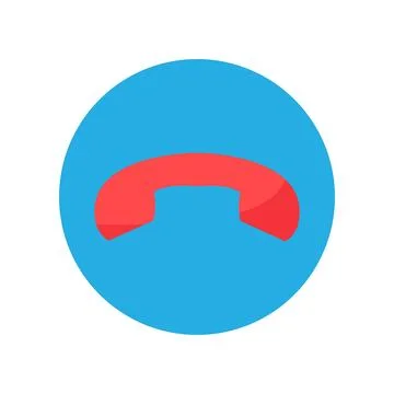 Decline phone call end contact decline flat vector icon Stock Illustration