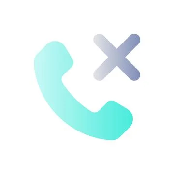 Decline phone call flat gradient color ui icon Illustrazione stock
