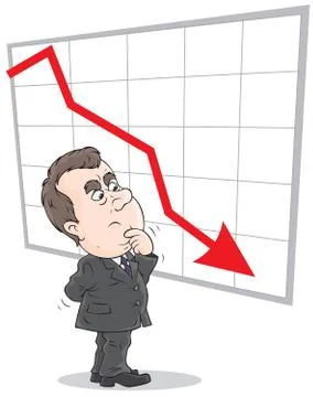 Decline in rates Stock Illustration