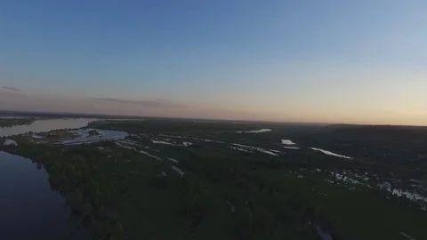 Decline on the river Stock Footage 76532846