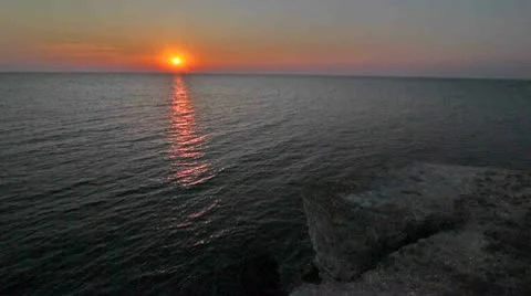 Decline on the sea HD 720 Stock Footage 10802071