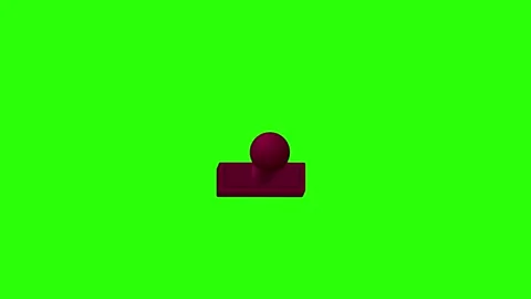 Decline stamp animation on green screen background Stock Footage 303739337