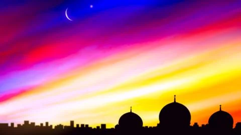 Decline wind mosque Stock Illustration