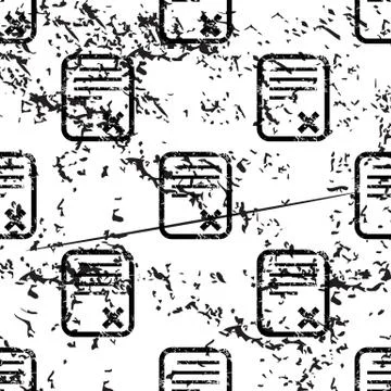 Declined document pattern, grunge, monochrome Stock Illustration