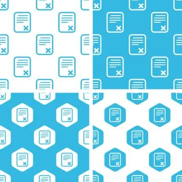 Declined document patterns set Stock Illustration