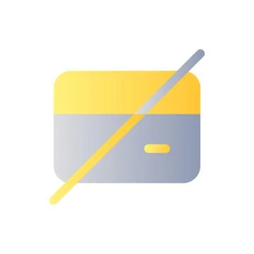 Declined payment flat gradient color ui icon Illustrazione stock