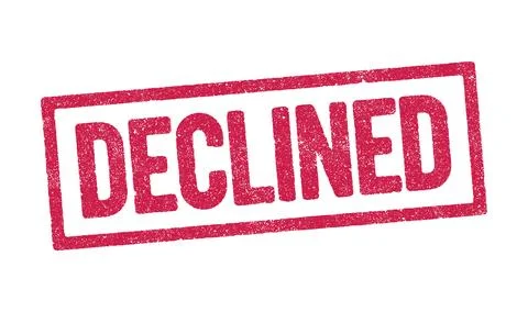 Declined red ink stamp Stock Illustration