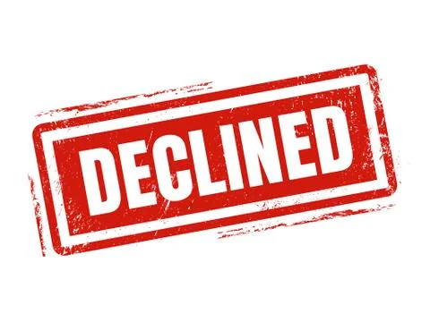 Declined red stamp style Stock Illustration