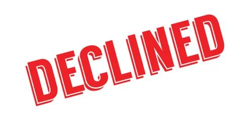 Declined rubber stamp Stock Illustration