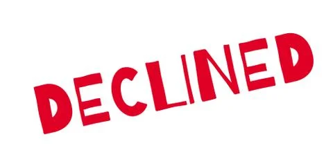 Declined rubber stamp Stock Illustration