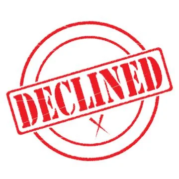 Declined Stamp Stock Illustration