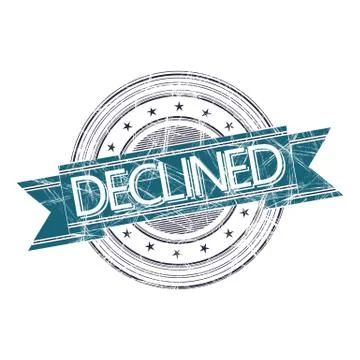 Declined stamp Illustrazione stock