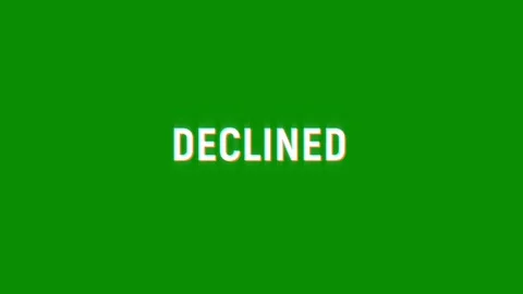 Declined text word glitch effect loop animation 4K trailer title video effect Stock Footage 312991999