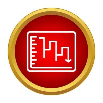 Declining sales graph showing financial business crisis Stock Illustration