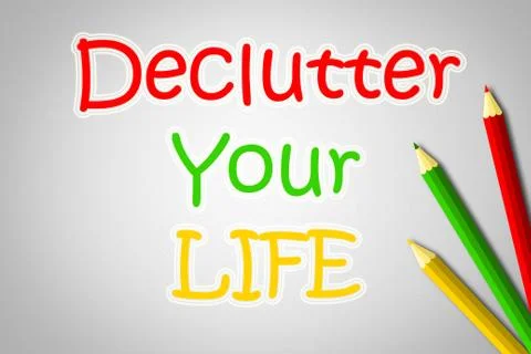 Declutter your life concept Stock Illustration