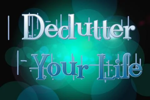 Declutter your life concept Stock Illustration