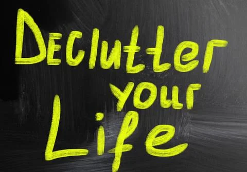 Declutter your life Foto stock