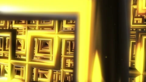 Deco Gatsby Gold in a 3D animation Stock Footage 239018030