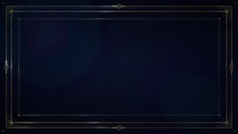 Deco golden border with subtle glow on a dark blue background 動画素材 336365050