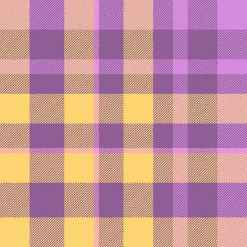 Deco vector check tartan, menu texture fabric pattern. Multicolor seamless .. Stock Illustration