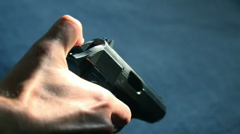 Decocking Pistol Stock Footage 528223