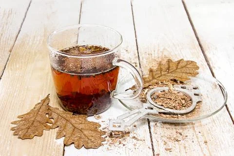 Decoctions of oak bark Stock Photos