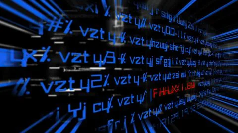 Decoding on computer screen  concept Stock Illustration