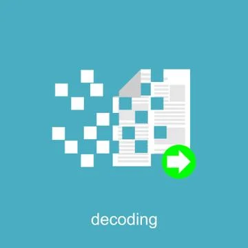 Decoding, Copying, or Recovery File. Stock Illustration