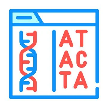 Decoding dna code color icon vector illustration 스톡 일러스트