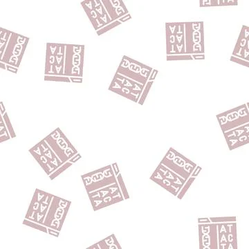 Decoding dna code glyph vector seamless pattern Stock Illustration