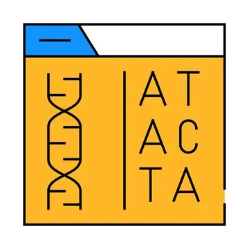 Decoding dna code icon color illustration Stockillustratie