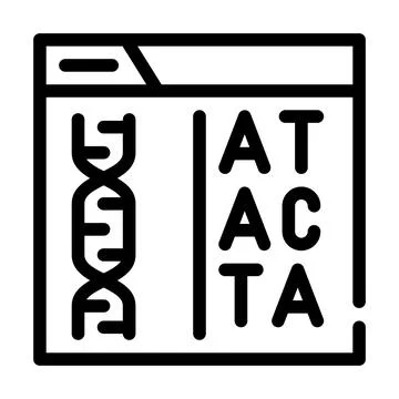 Decoding dna code line icon vector illustration 스톡 일러스트