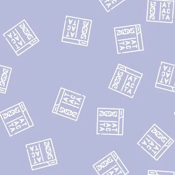 Decoding dna code line vector seamless pattern Stock Illustration