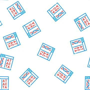 Decoding dna code vector seamless pattern Stock Illustration