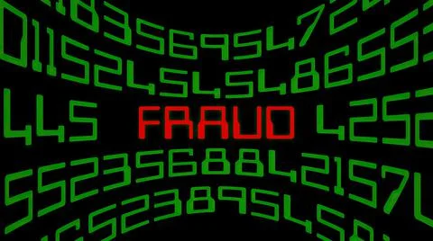 Decoding fraud process on the screen Illustrazione stock