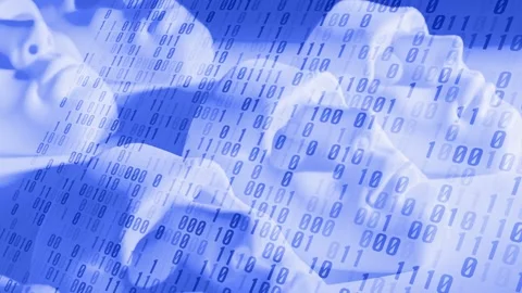 Decoding the future how binary code and robot faces are transforming data Vidéo 247131085