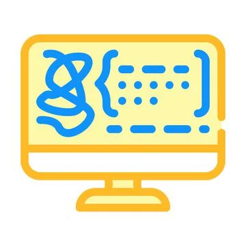 Decoding protein molecule color icon vector illustration Stock Illustration