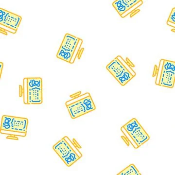 Decoding protein molecule vector seamless pattern Stock Illustration