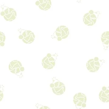 Decolonization social problem glyph seamless pattern Stock Illustration