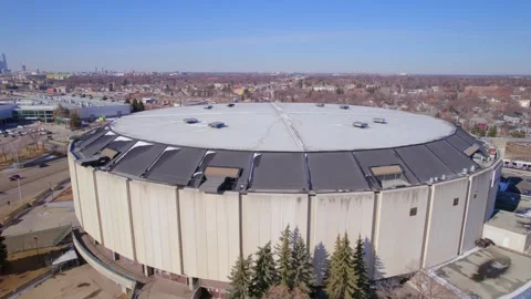 The decommissioned Coliseum in Edmonton, AB, Canada, Morning of March 31, 2024 Stock Footage 270480787