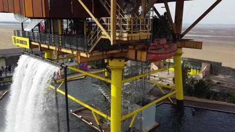 Decommissioned offshore platform becomes one of the UK’s largest public art ins Stock Footage 212197170
