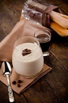 Decomposed tiramisu Stock Photos